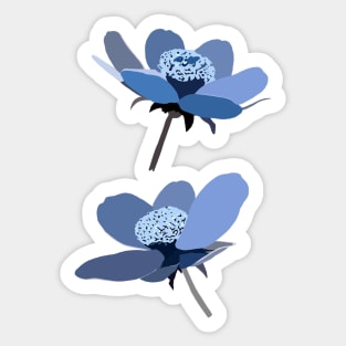 Blue Flowers Sticker